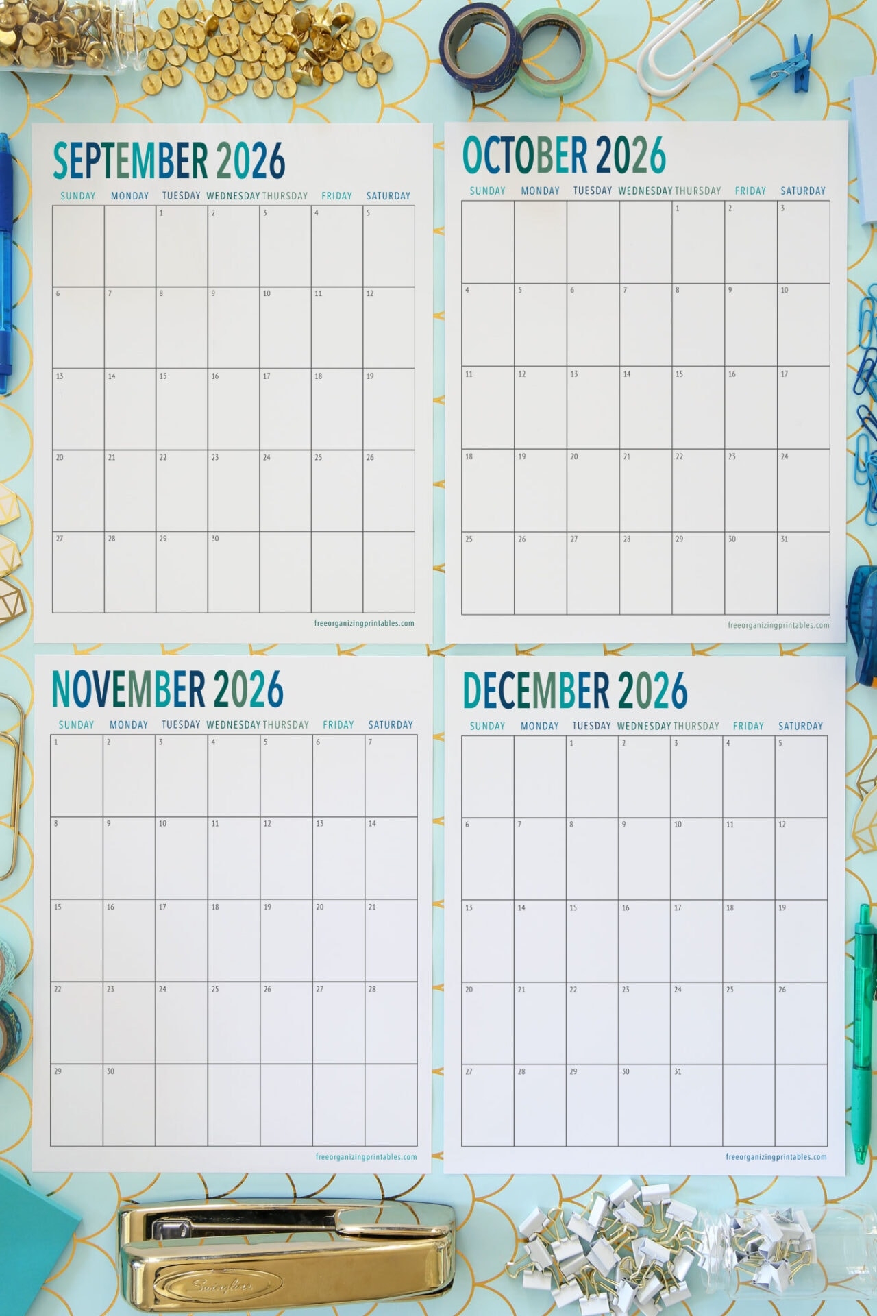 15 Free Printable Calendars To Help Maximize Your Time