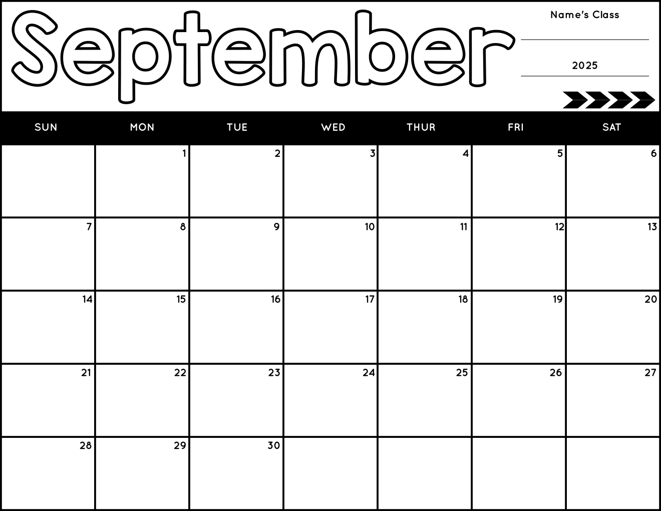 2025 2026 Blank Monthly Calendar Template Printable Teaching Resources 2025 2026 Blank Monthly Calendar Template Printable Teaching Resources