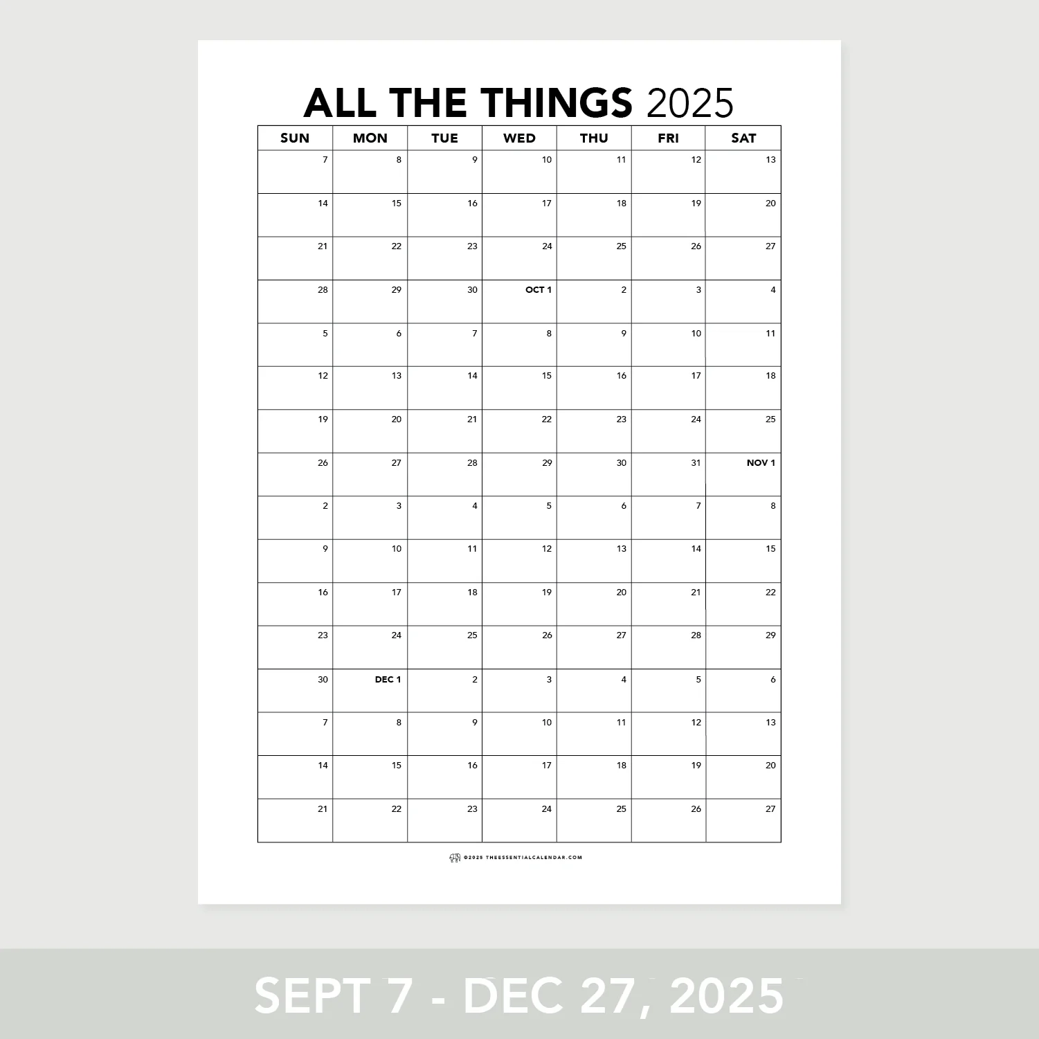 2025 2026 The Essential Family Calendar Sunday start The Essential Calendar 2025 2026 The Essential Family Calendar Sunday start The Essential Calendar