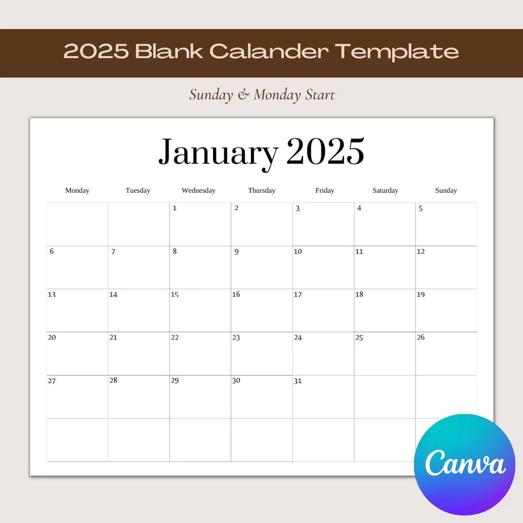 2025 blank calendar template blank calendar printable blank calendar 12 month calendar editable calendar minimalist design etsy 2025 blank calendar template blank calendar printable blank calendar 12 month calendar editable calendar minimalist design etsy