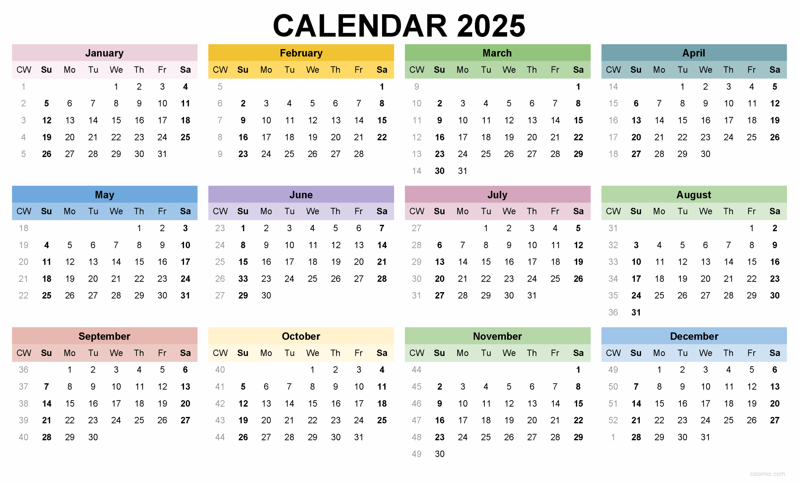2025 Calendar Printable PDF Excel And Image File Free Download Easy To Print Annual Calendars 2025 Calendar Printable PDF Excel And Image File Free Download Easy To Print Annual Calendars