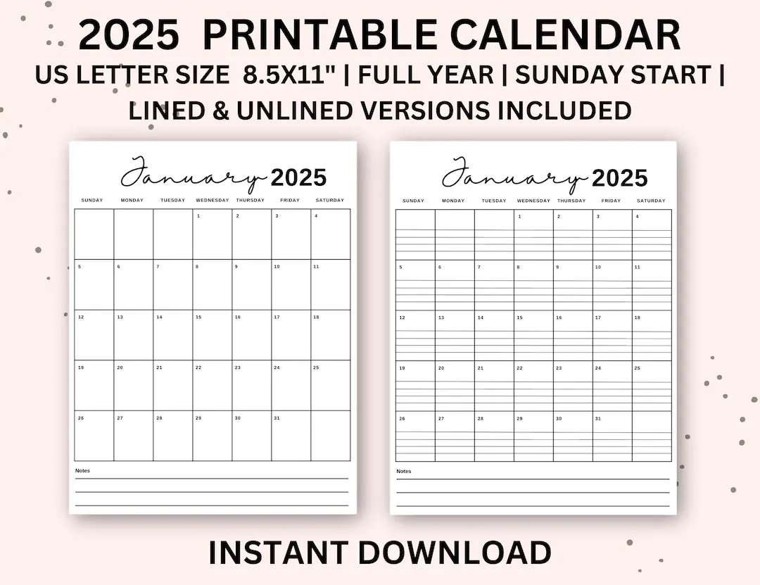 2025 Calendar Printable Portrait Monthly Calendar With Lines Monthly Calendar Vertical Lined Monthly Calendar Etsy 2025 Calendar Printable Portrait Monthly Calendar With Lines Monthly Calendar Vertical Lined Monthly Calendar Etsy
