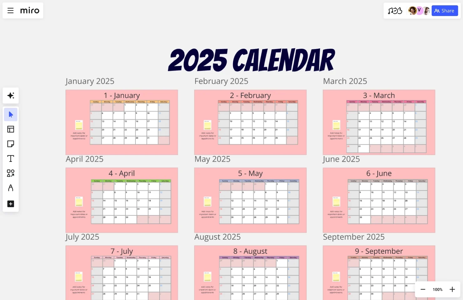 2025 Calendar Templates Plan Your Year With Ease Miro