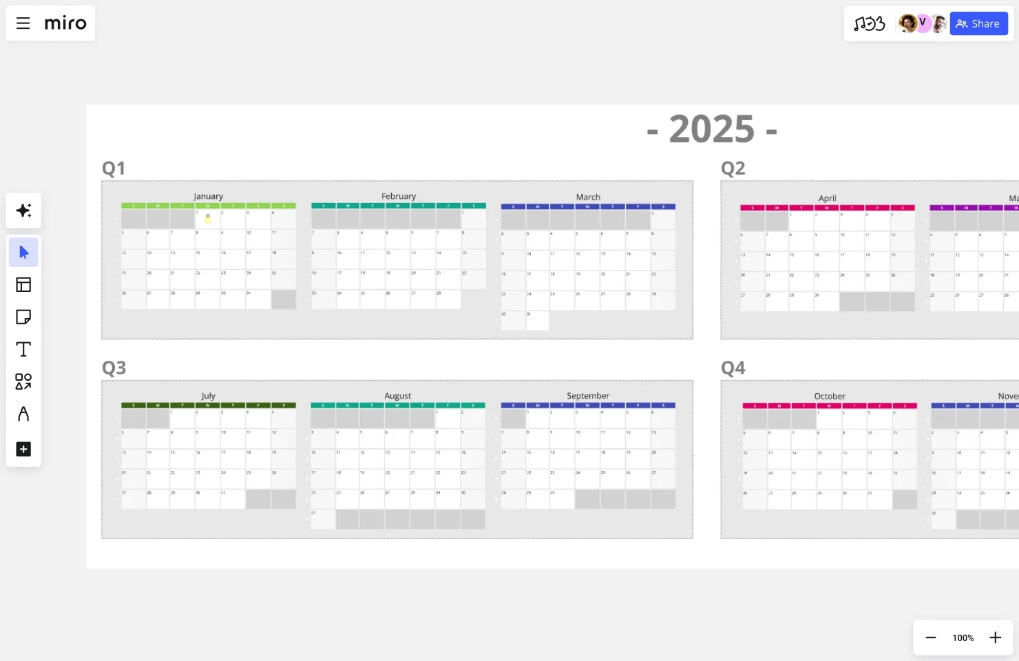 Calendar 2025 Calendar Blank