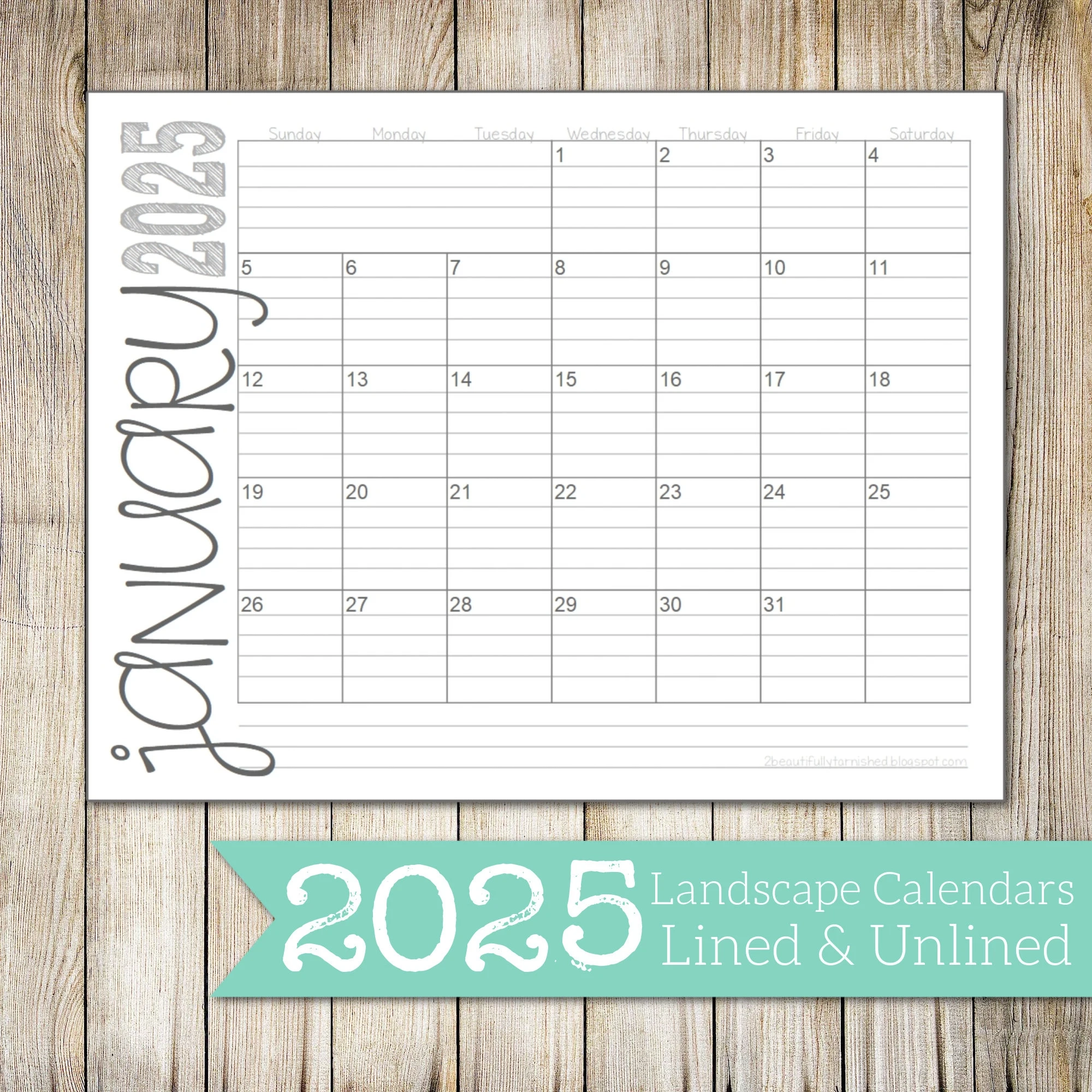 2025 Landscape Lined Unlined Monthly Calendars 8 5x11 LANDSCAPE Jan Dec PDF Printable Download Etsy 2025 Landscape Lined Unlined Monthly Calendars 8 5x11 LANDSCAPE Jan Dec PDF Printable Download Etsy