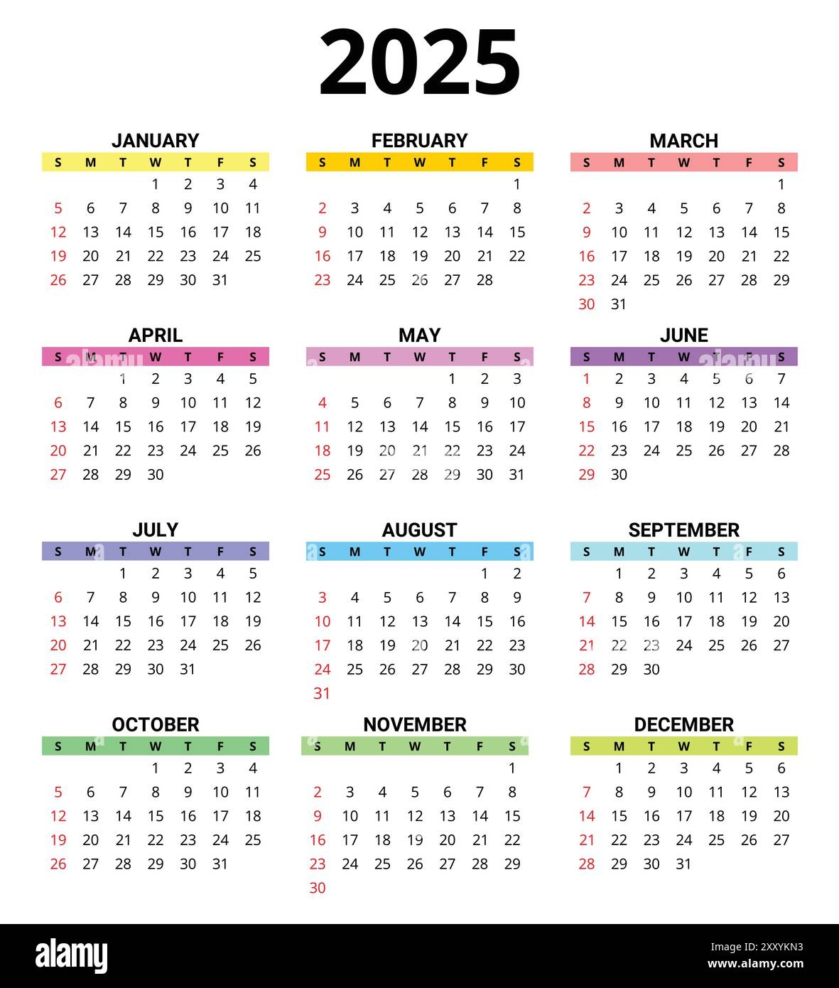 Printable Calendar 12 Month 2025 Printable Calendar 12 Month 2025