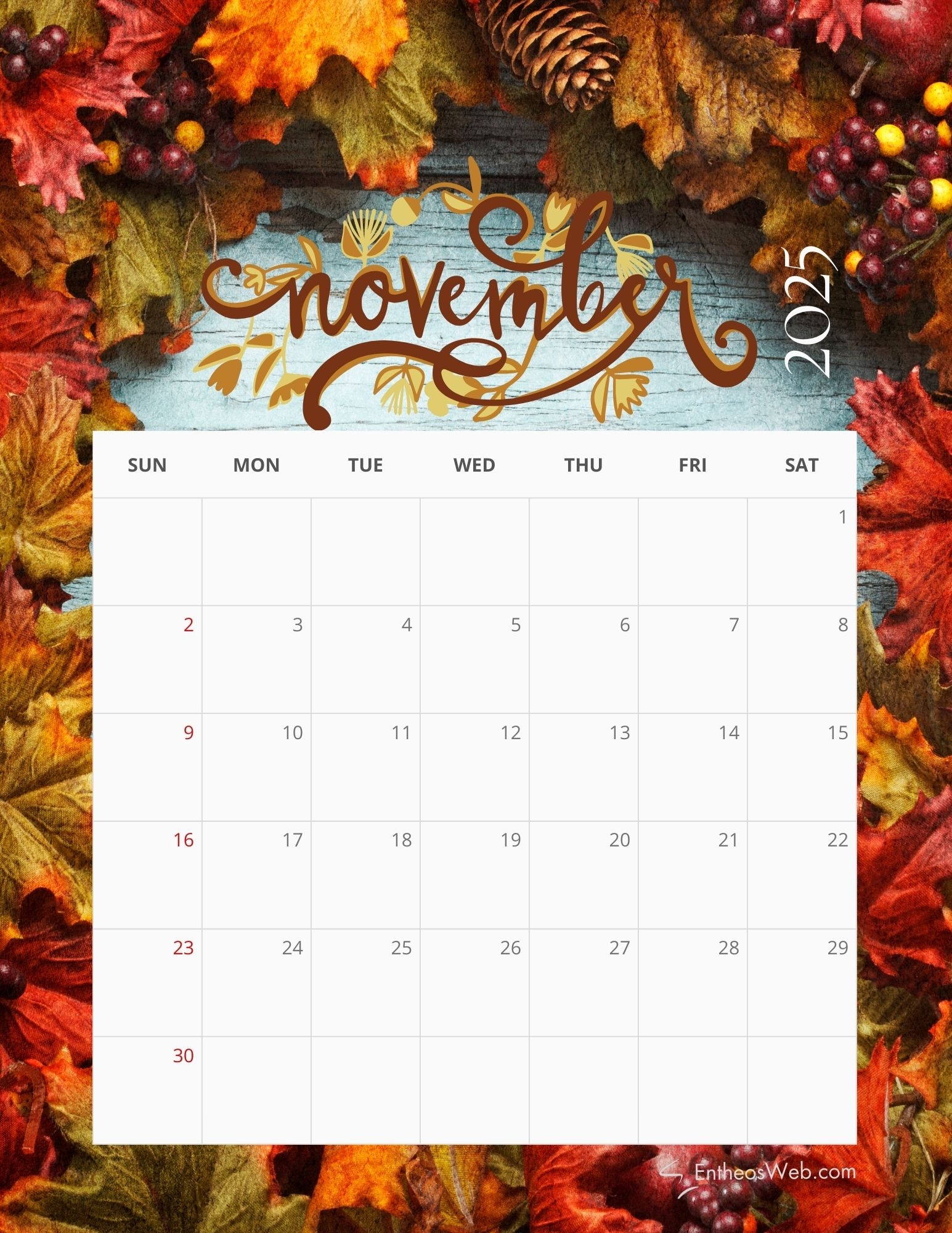 2025 Monthly Calendar Free PDF Printable EntheosWeb 2025 Monthly Calendar Free PDF Printable EntheosWeb