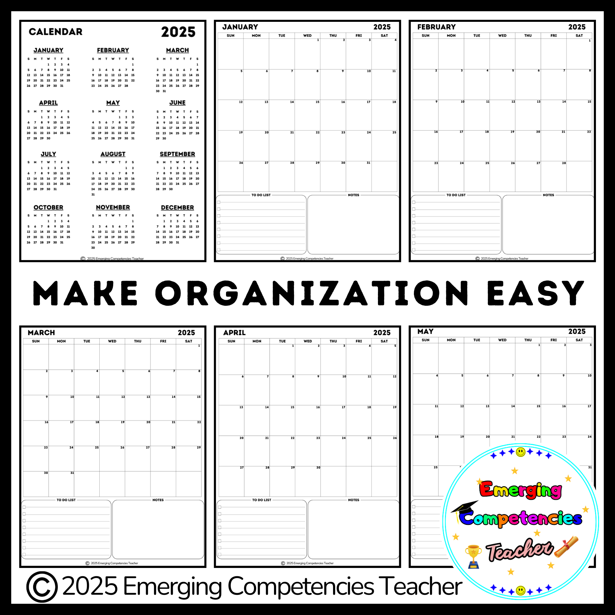 2025 Monthly Overview On One Printable Page Made By Teachers 2025 Monthly Overview On One Printable Page Made By Teachers