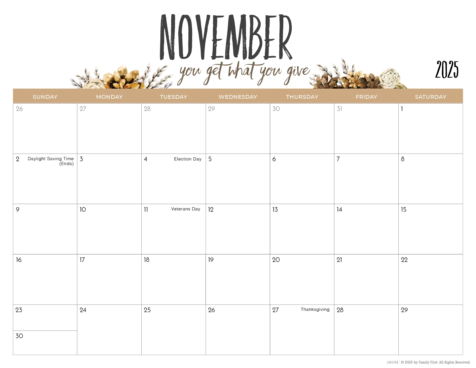 Blank 2025 Printable Calendar With Holidays Blank 2025 Printable Calendar With Holidays