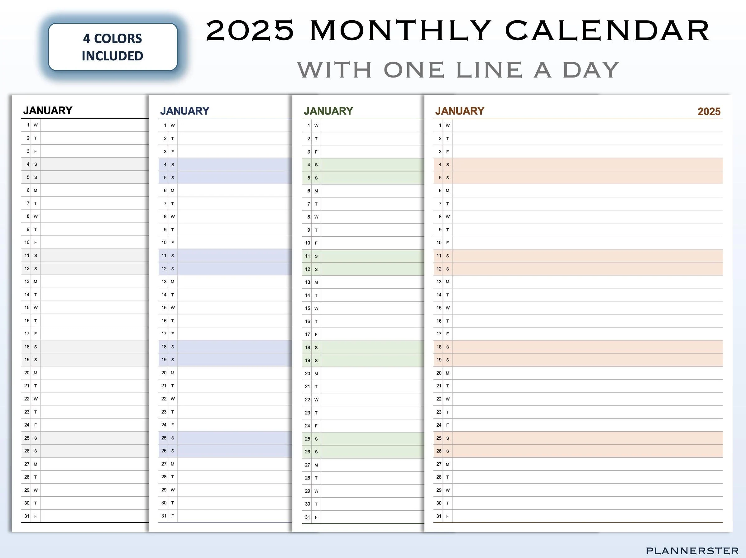 Printable Blank Calendar With Lines 2025 Printable Blank Calendar With Lines 2025