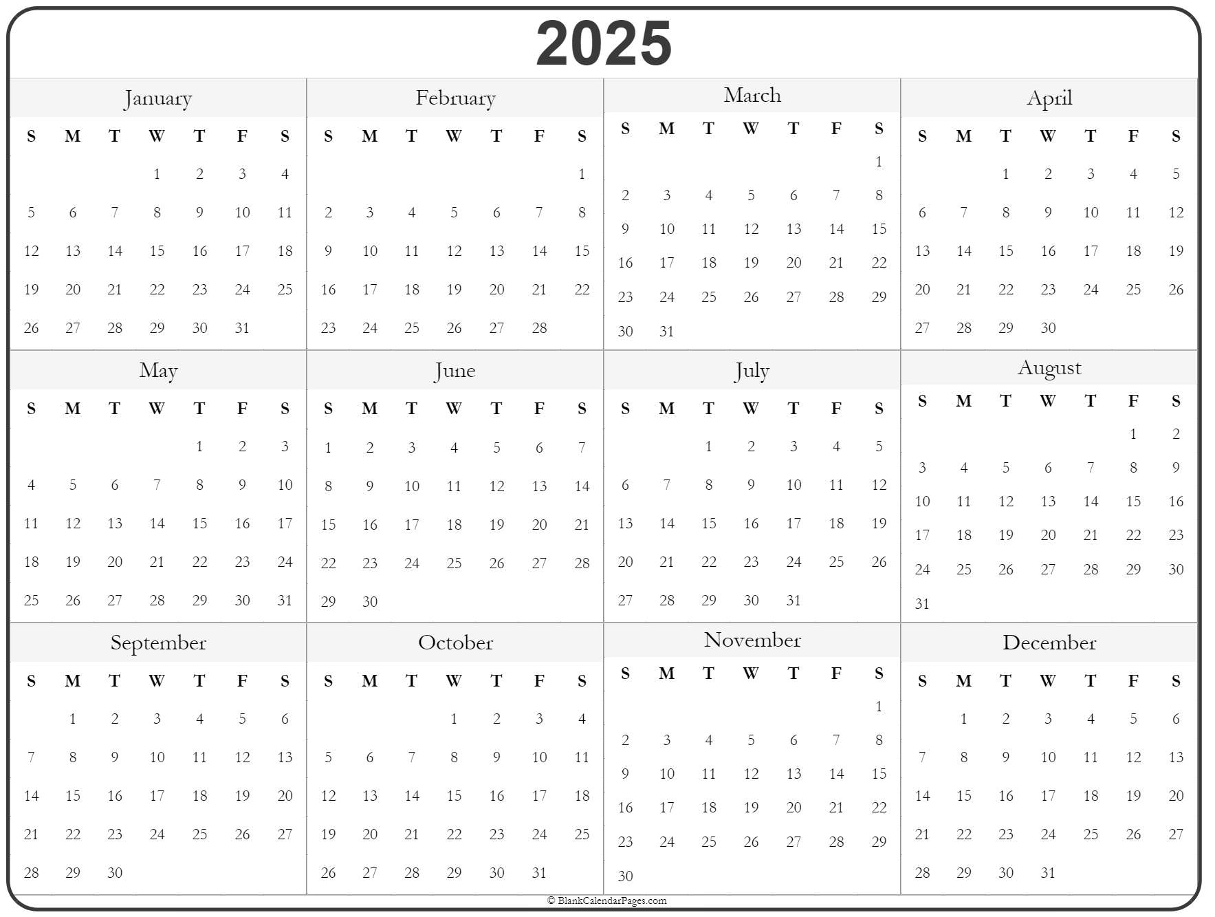 Blank Calendar Pages 2025 Printable Free Blank Calendar Pages 2025 Printable Free