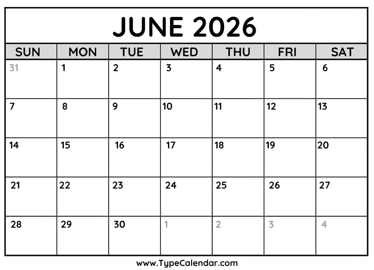 2026 Calendar Free Printable Calendar With Holidays 2026 Calendar Free Printable Calendar With Holidays