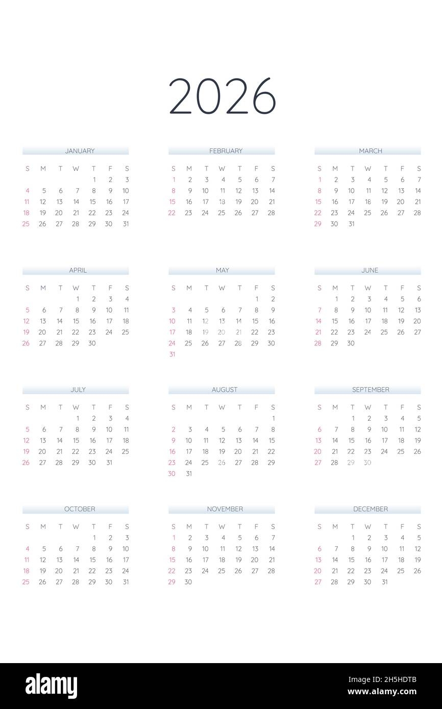 Blank 12 Month Calendar Printable 2026 Blank 12 Month Calendar Printable 2026