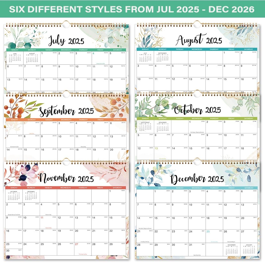 2026 Calendar Wall Calendar 2026 From August 2025 To December 2026 11 6 x14 8 Wall Calendar 17 Months With Large Blocks For Writing Beautiful Design Amazon co uk Stationery Office Supplies
