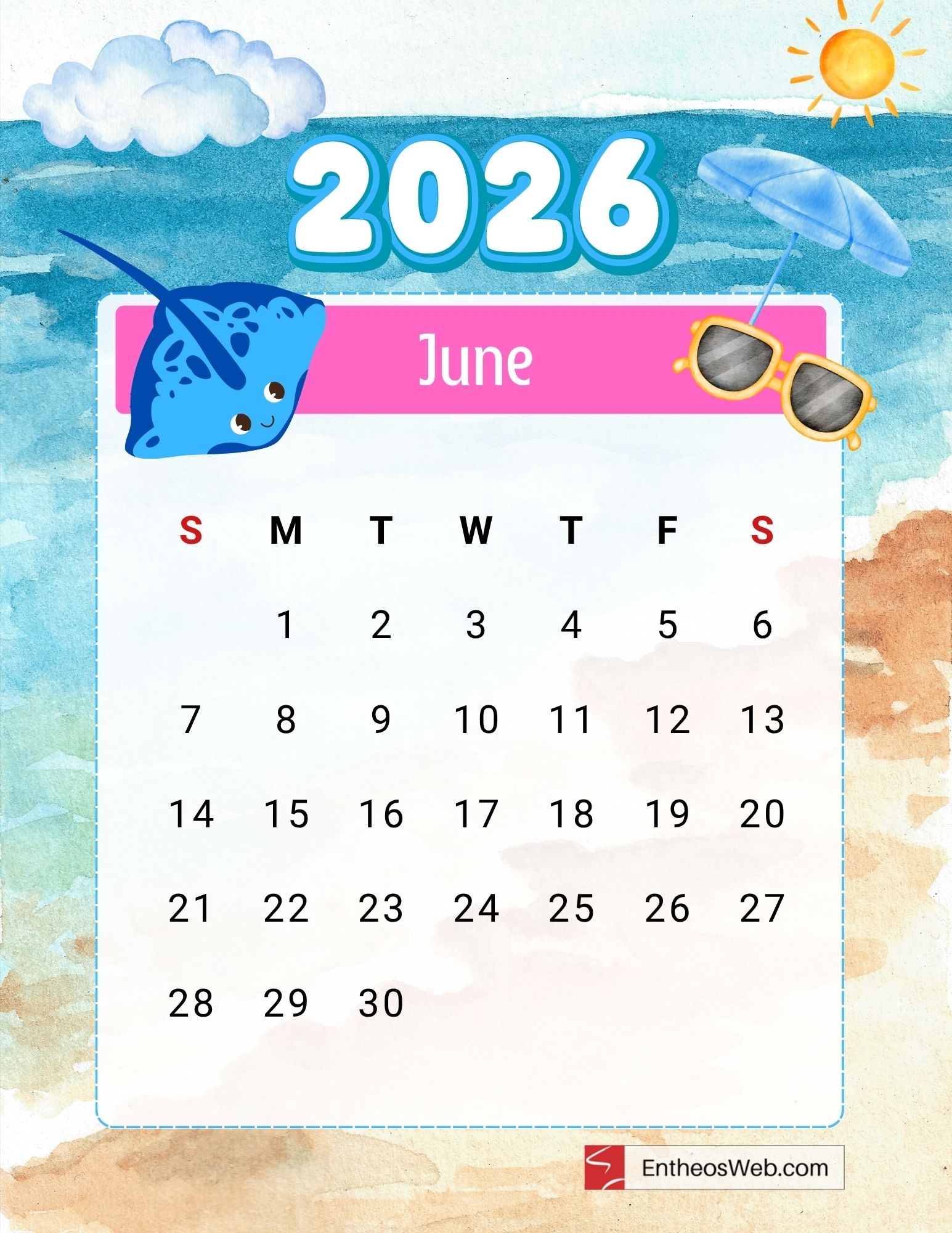 2026 Free Printable Calendar With Ocean Theme Download Now EntheosWeb 2026 Free Printable Calendar With Ocean Theme Download Now EntheosWeb