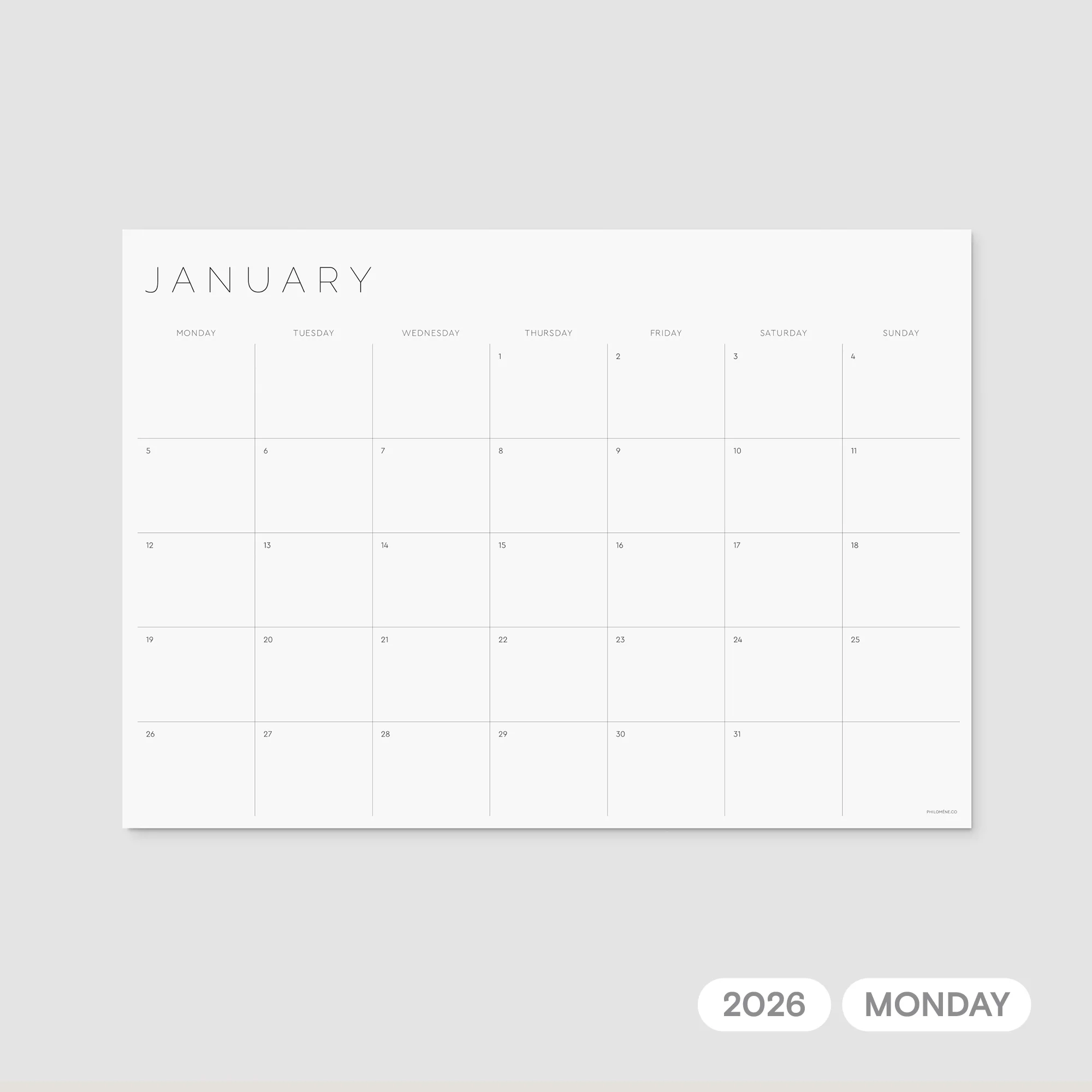 2026 Minimal Monthly Printable Planner PDF Download Philomene Paper Goods 2026 Minimal Monthly Printable Planner PDF Download Philomene Paper Goods
