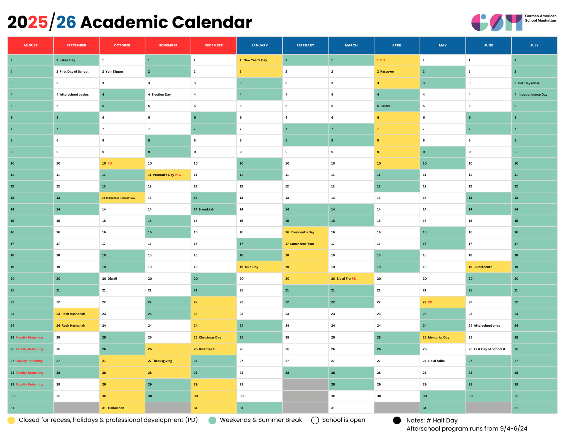 Printable Blank Academic Calendar 2025-26 Printable Blank Academic Calendar 2025-26