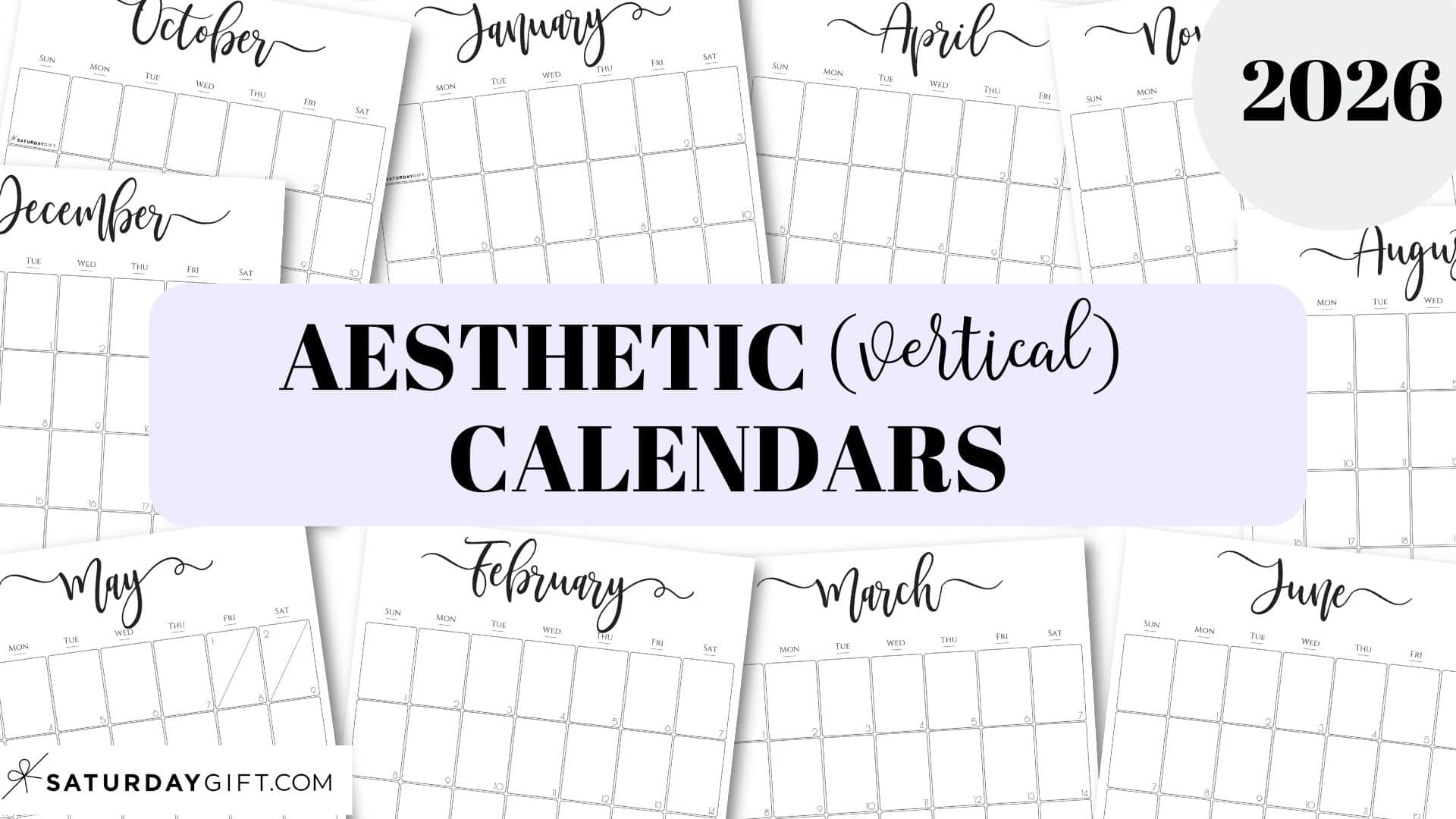 Blank Calendar For August 2026 Printable