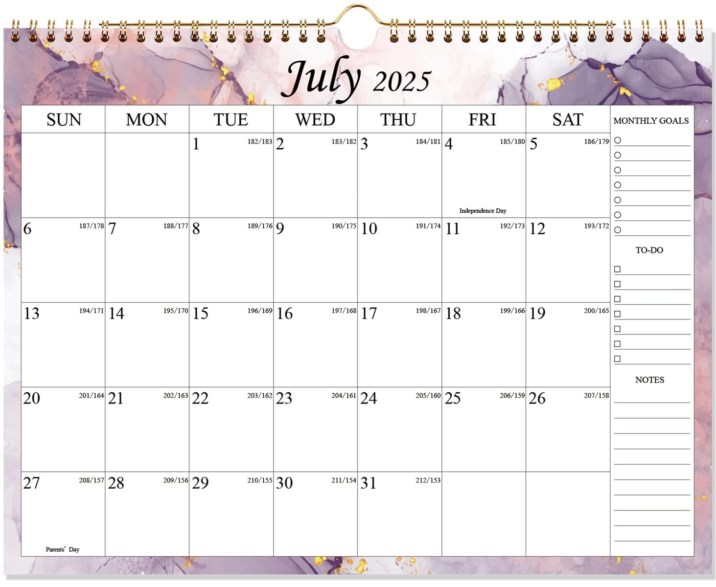 Amazon 2025 2026 Calendar 18 Monthly Wall Calendar 2025 2026 From July 2025 To December 2026 Calendar 2025 2026 With Julian Dates 8 5 X 11 Holiday Marked Premium Paper For Organizing Office Products