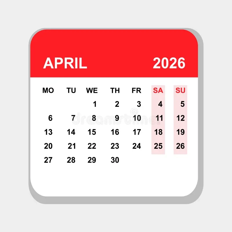 Blank Calendar Pages April 2026 Blank Calendar Pages April 2026