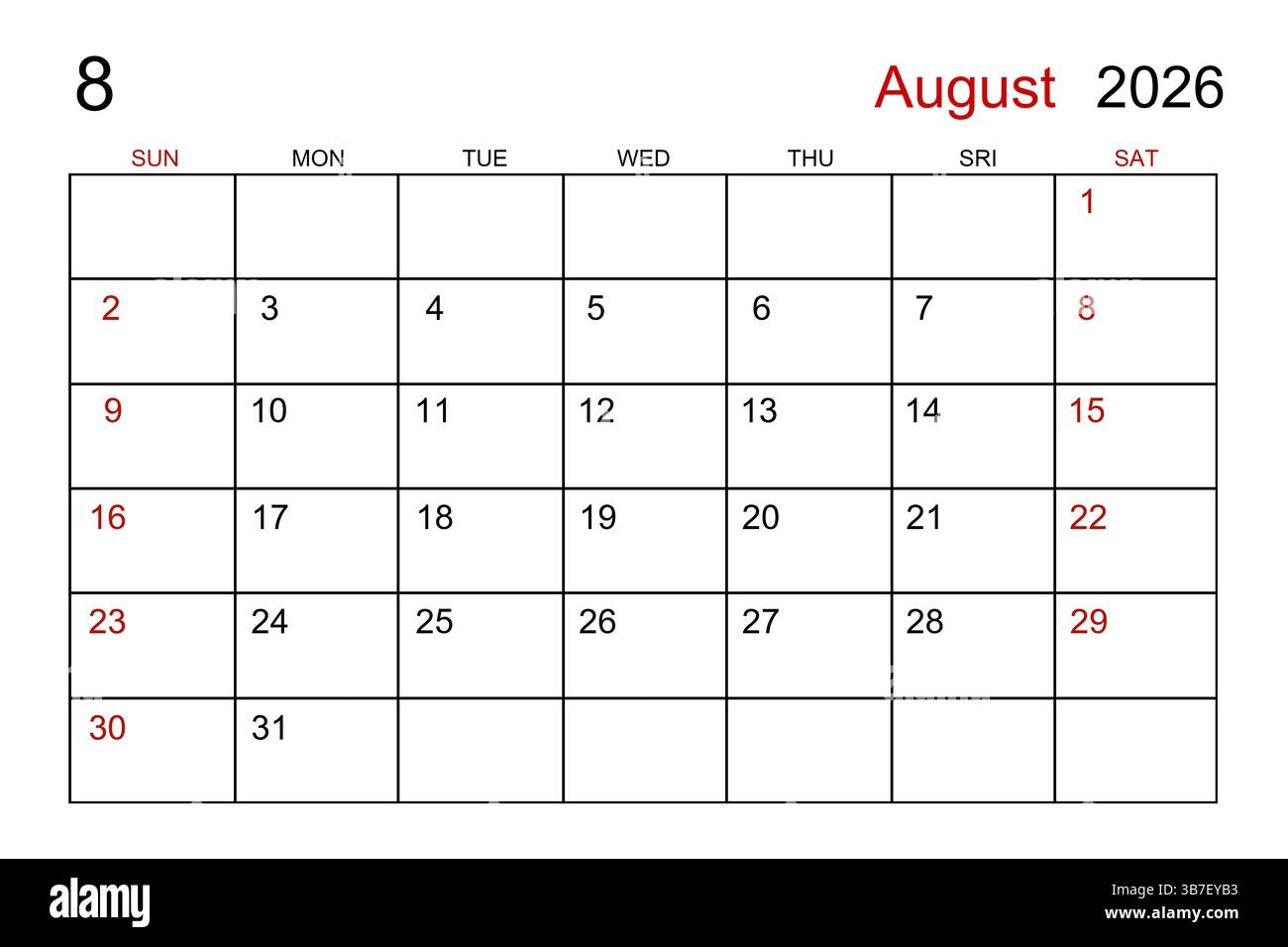 August 2026 Cut Out Stock Images Pictures Alamy