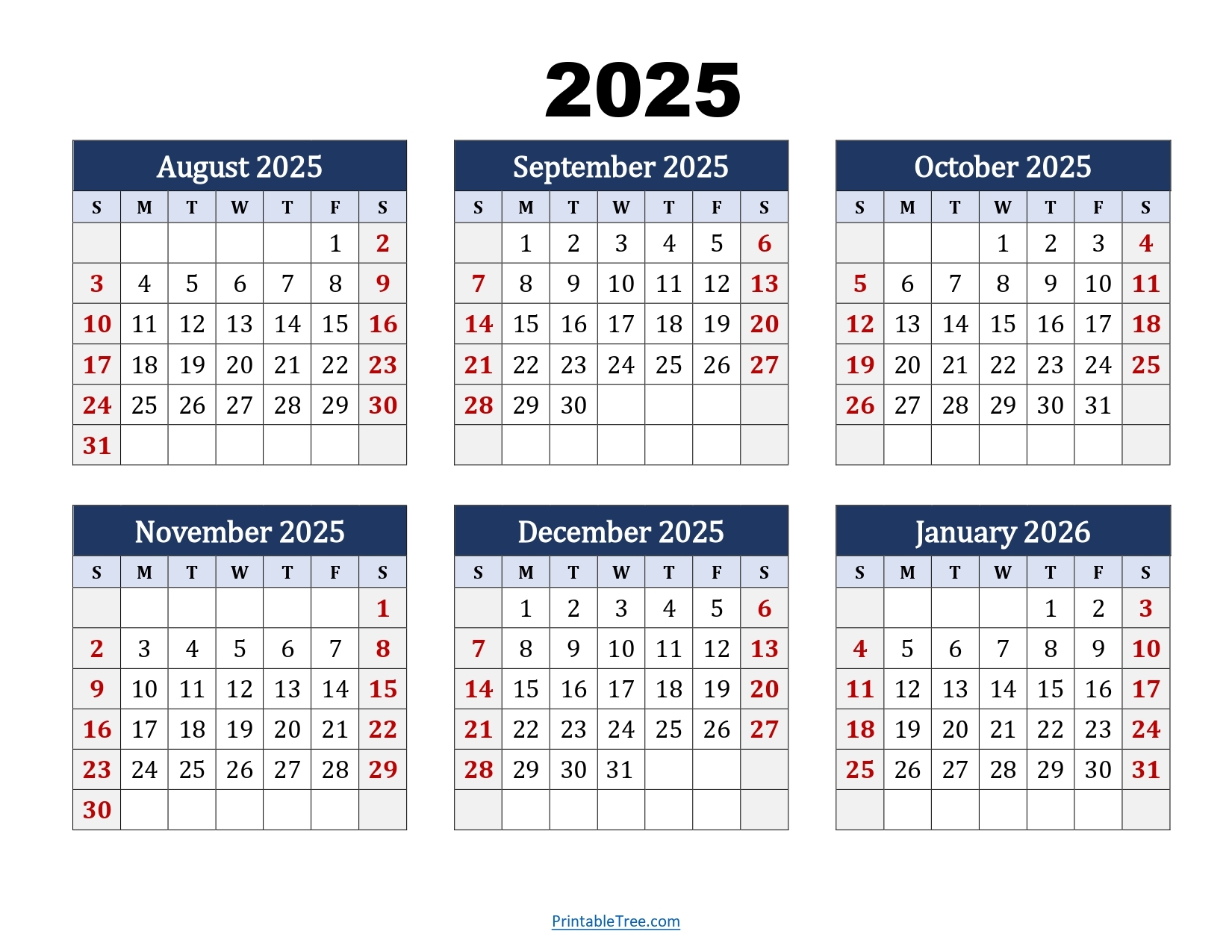 Blank Calendar July 2025 And August 2026