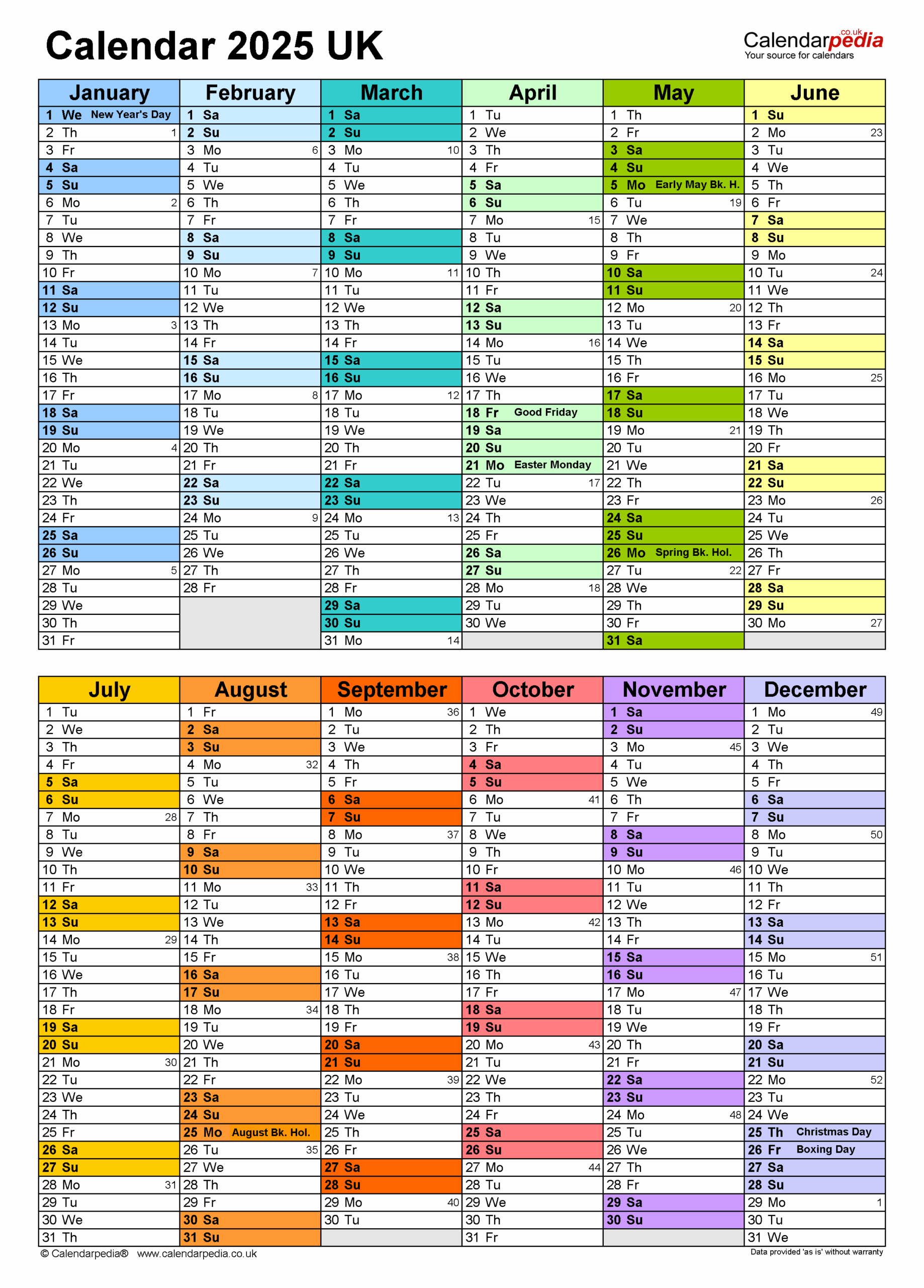Calendar 2025 UK Free Printable PDF Templates Calendar 2025 UK Free Printable PDF Templates