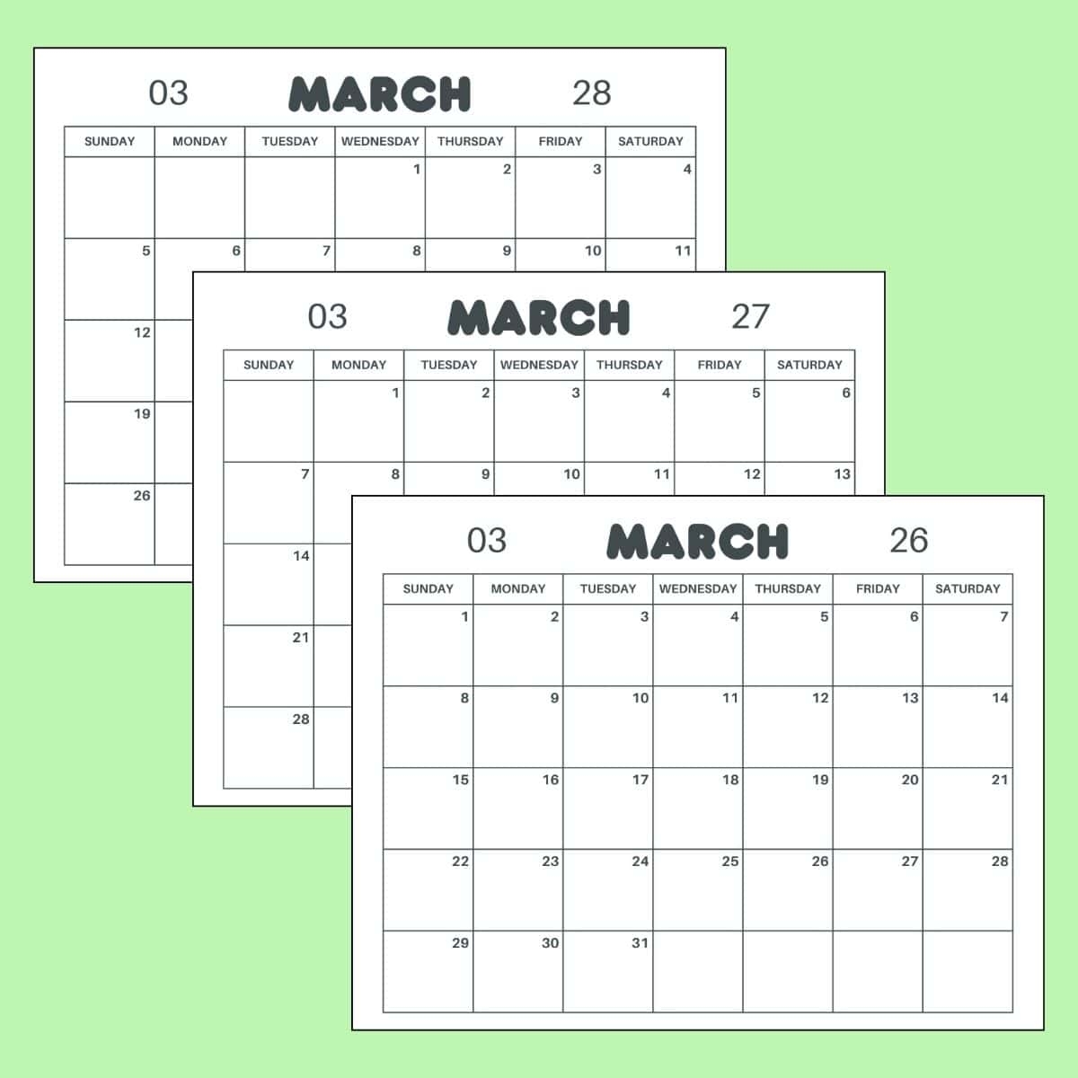 Calendars Archives Printables For Life