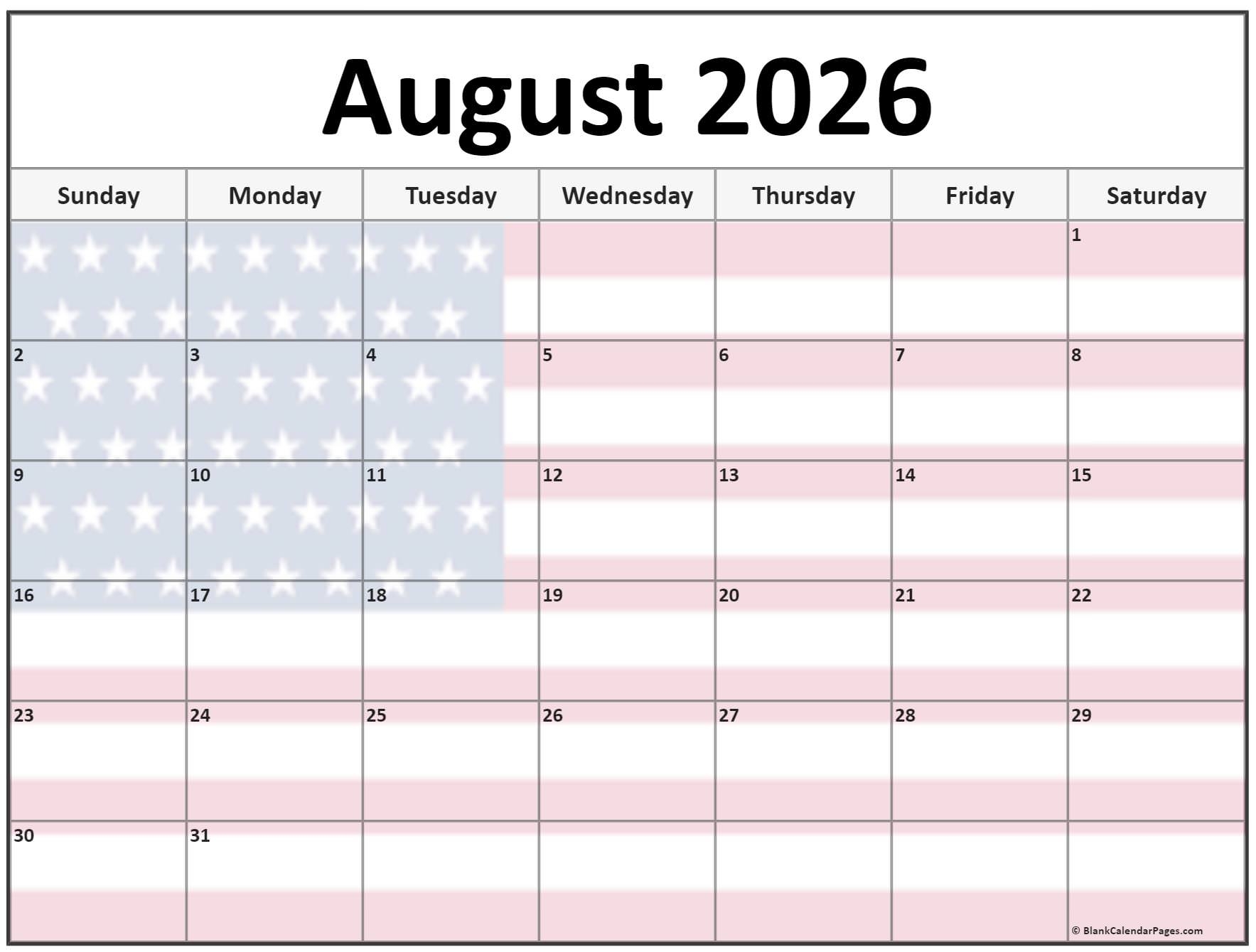 Collection Of August 2026 Photo Calendars With Image Filters Collection Of August 2026 Photo Calendars With Image Filters