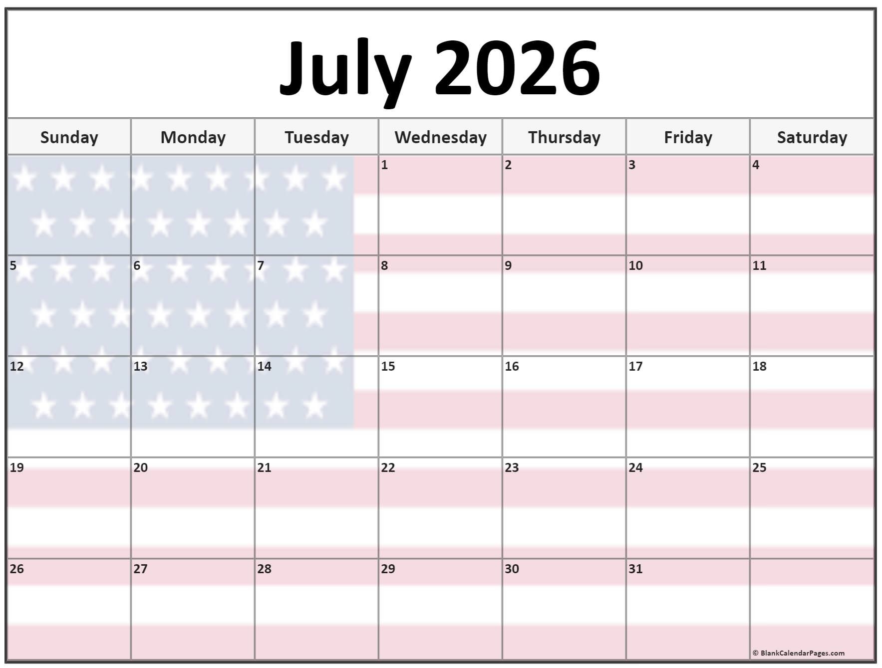 Collection Of July 2026 Photo Calendars With Image Filters Collection Of July 2026 Photo Calendars With Image Filters