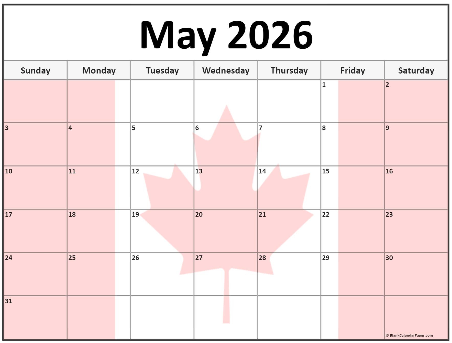 Collection Of May 2026 Photo Calendars With Image Filters 