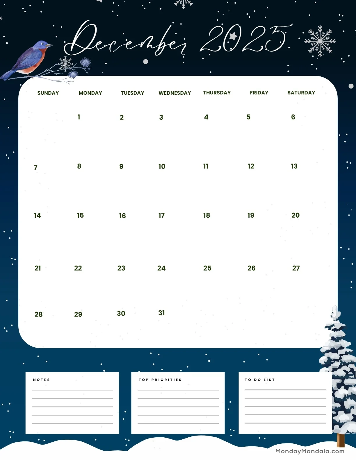December 2025 Calendar 52 Free PDF Printables December 2025 Calendar 52 Free PDF Printables