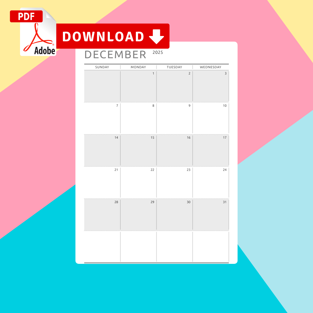 December 2025 Calendar Download Printable Templates PDF December 2025 Calendar Download Printable Templates PDF