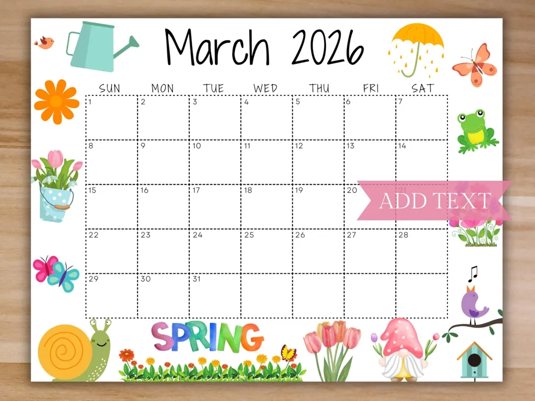 EDITABLE March 2026 Calendar Printable Wall Calendar 2026 Beautiful Spring Flowers And Animals Kids Classroom Calendar Family Calendar Etsy EDITABLE March 2026 Calendar Printable Wall Calendar 2026 Beautiful Spring Flowers And Animals Kids Classroom Calendar Family Calendar Etsy