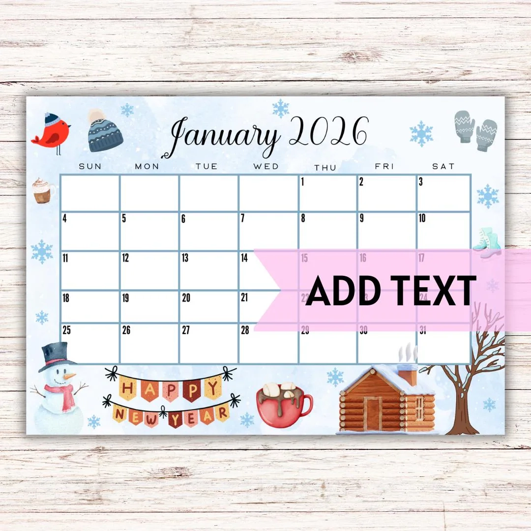 EDITABLE Printable January 2026 Calendar Beautiful Winter And New Year s Day Themed Calendar Holiday Calendar January Calendar Etsy New Zealand EDITABLE Printable January 2026 Calendar Beautiful Winter And New Year s Day Themed Calendar Holiday Calendar January Calendar Etsy New Zealand