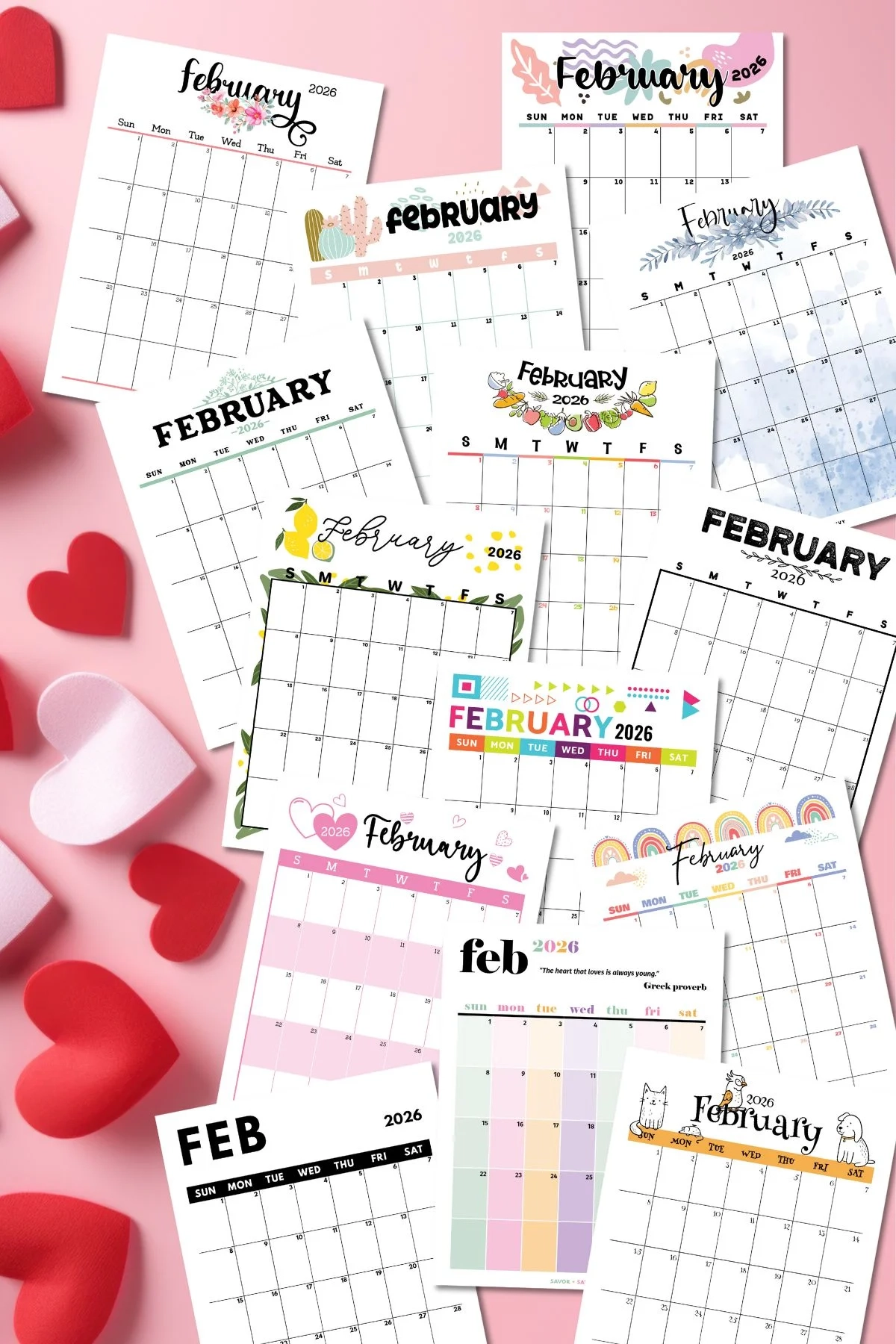 Blank February Calendar 2026 Printable