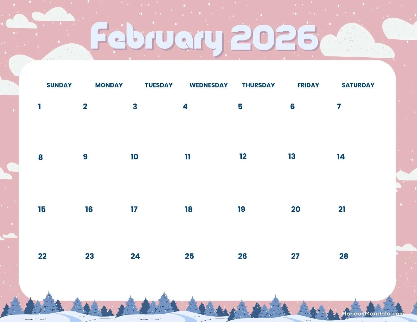 February 2026 Calendars Free PDF Printables 