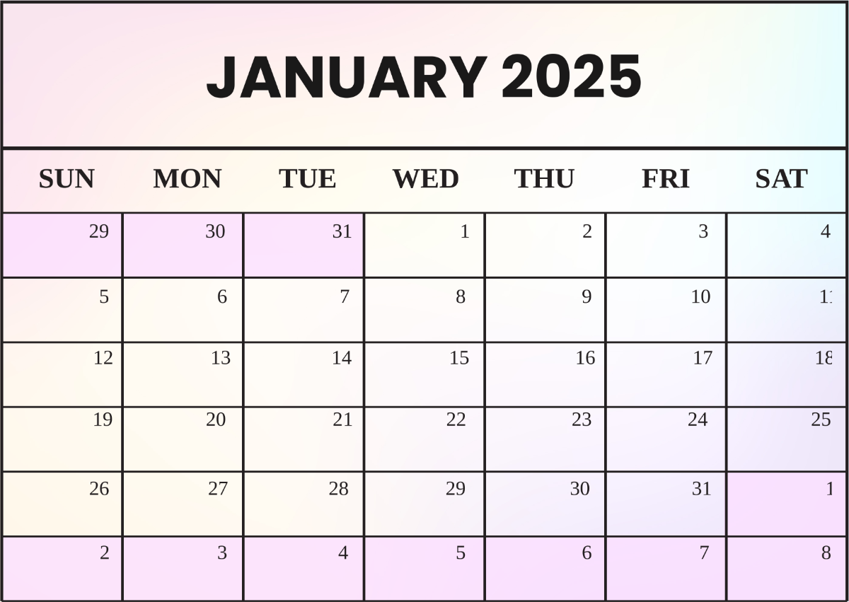 Free Blank Calendar 2025 Template Free Blank Calendar 2025 Template