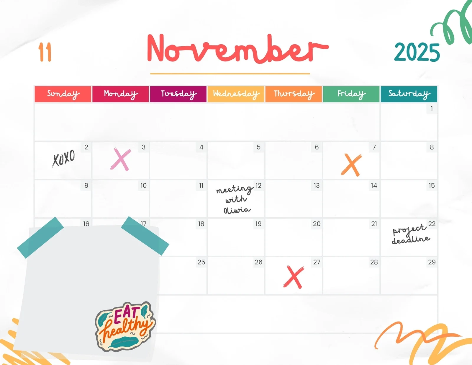 Free And Printable November 2025 Calendar Templates Canva Free And Printable November 2025 Calendar Templates Canva