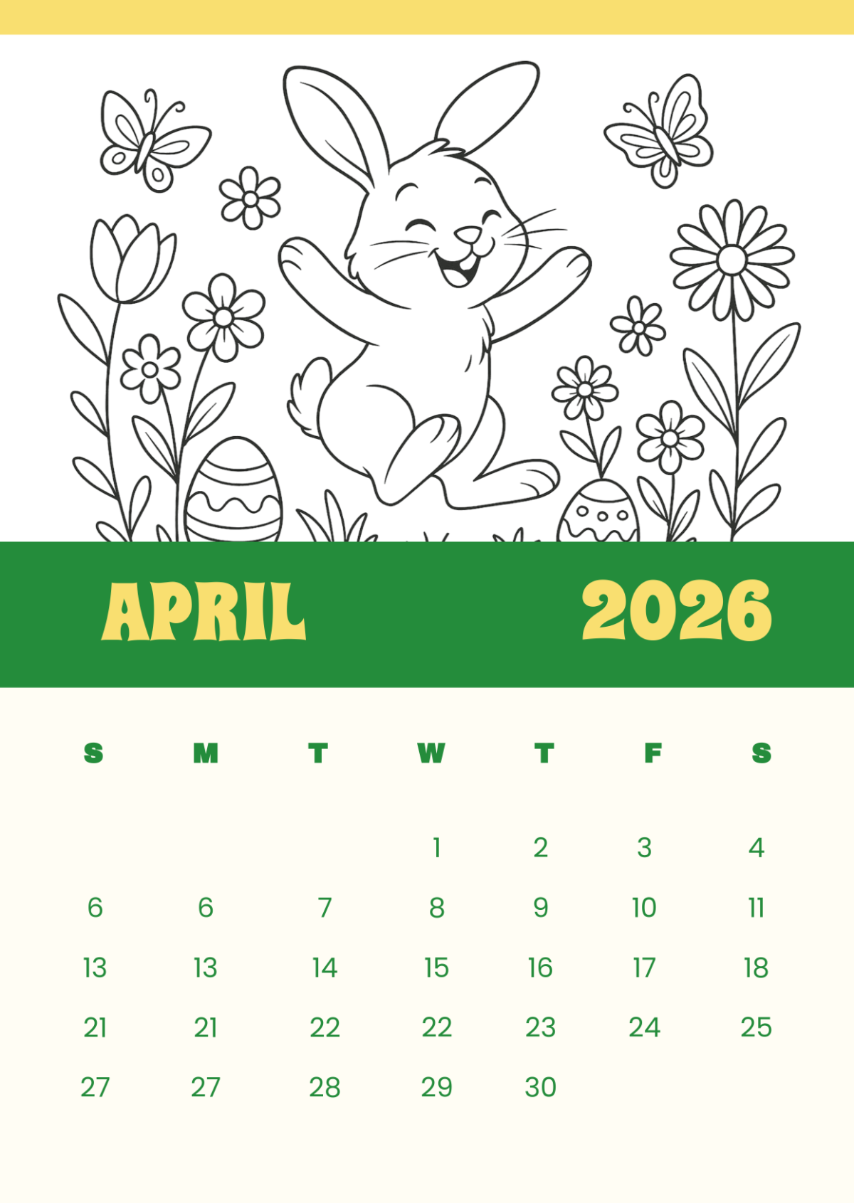 April 2026 Calendar Printable Free April 2026 Calendar Printable Free
