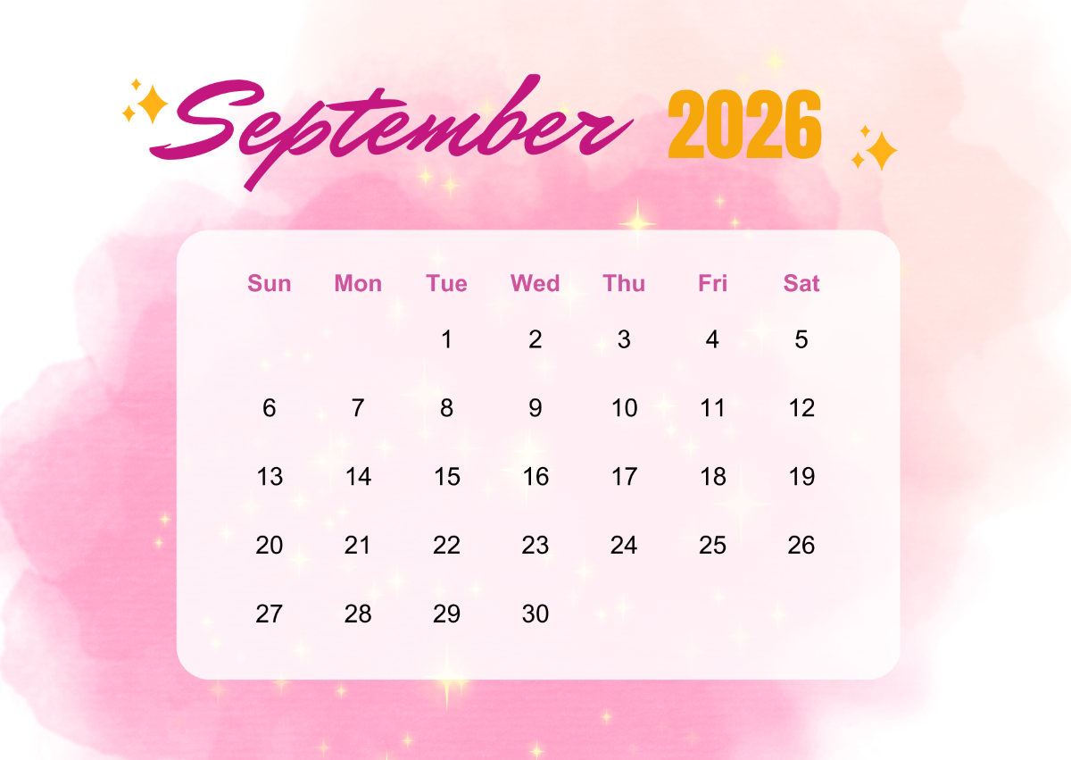 Free Glitters Star September 2026 Calendar Template To Edit Online Free Glitters Star September 2026 Calendar Template To Edit Online