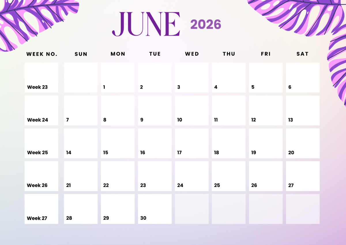 Free June 2026 Calendar With Week Numbers Template To Edit Online Free June 2026 Calendar With Week Numbers Template To Edit Online