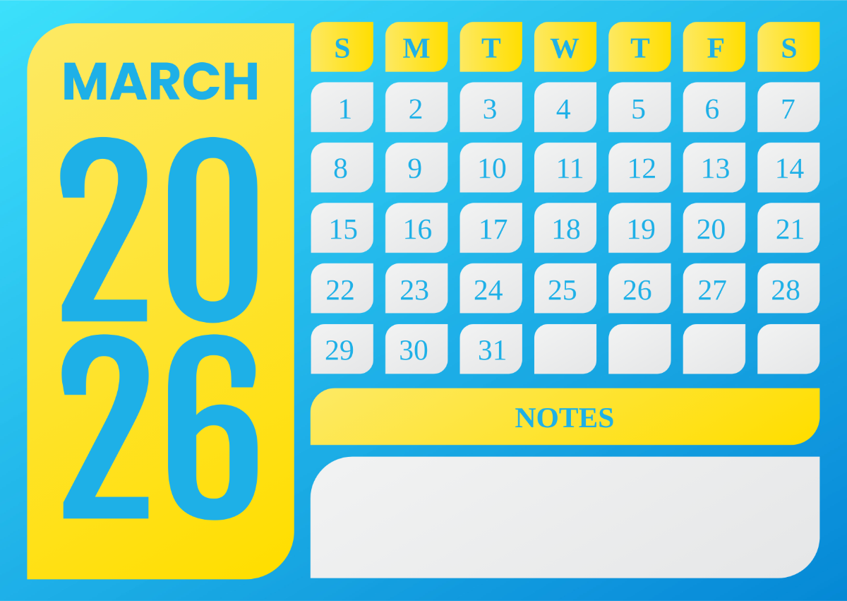 Free March 2026 Calendar Templates Editable And Printable
