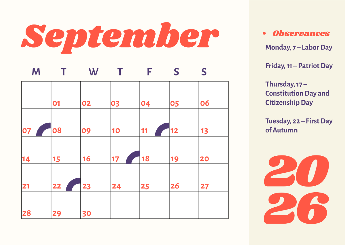 Free Modern September 2026 Calendar Template To Edit Online Free Modern September 2026 Calendar Template To Edit Online