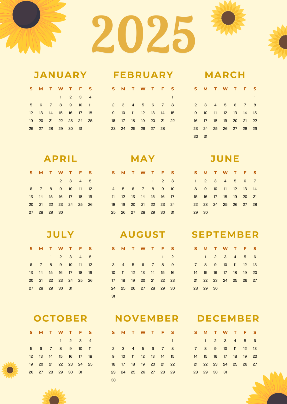 Free One page 2025 Calendar Template To Edit Online Free One page 2025 Calendar Template To Edit Online