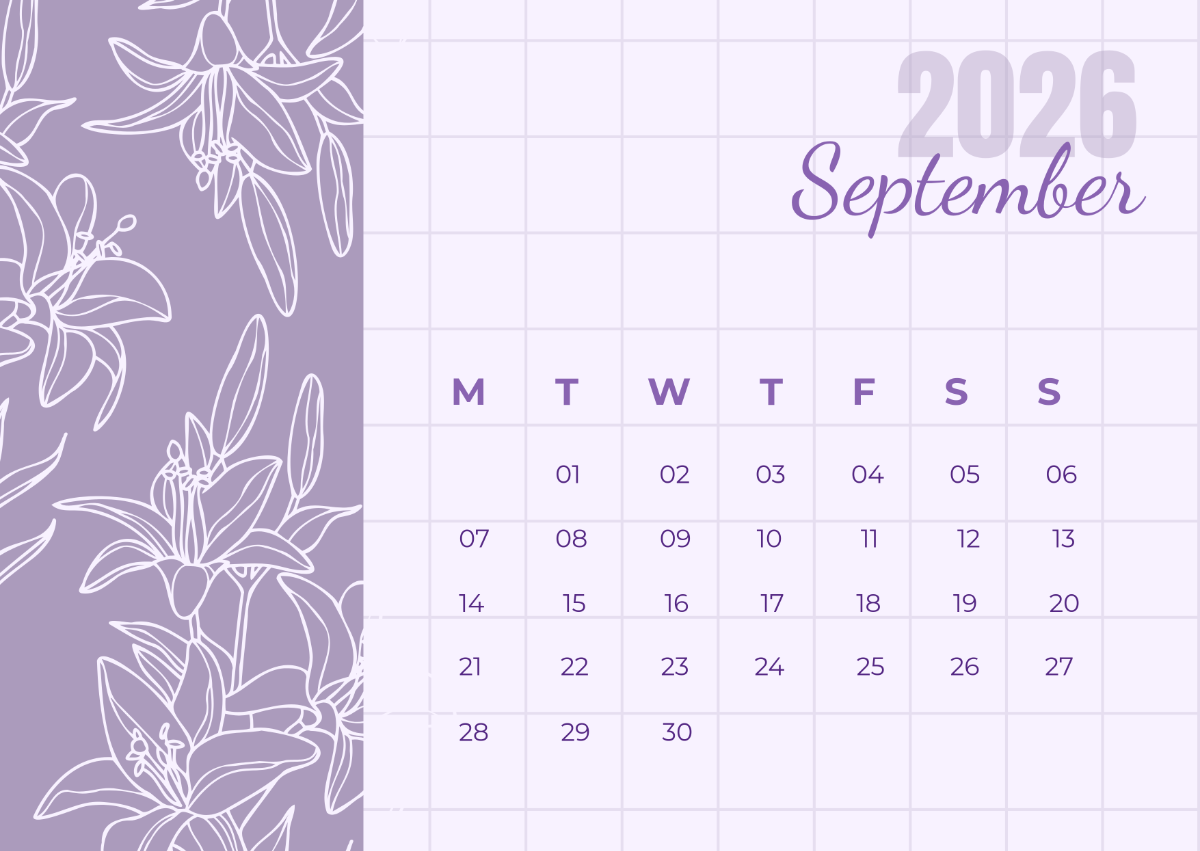 Free Pastel Flowers September 2026 Calendar Template To Edit Online Free Pastel Flowers September 2026 Calendar Template To Edit Online