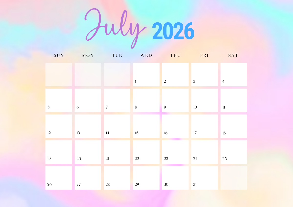Free Pastel July 2026 Calendar Template To Edit Online Free Pastel July 2026 Calendar Template To Edit Online