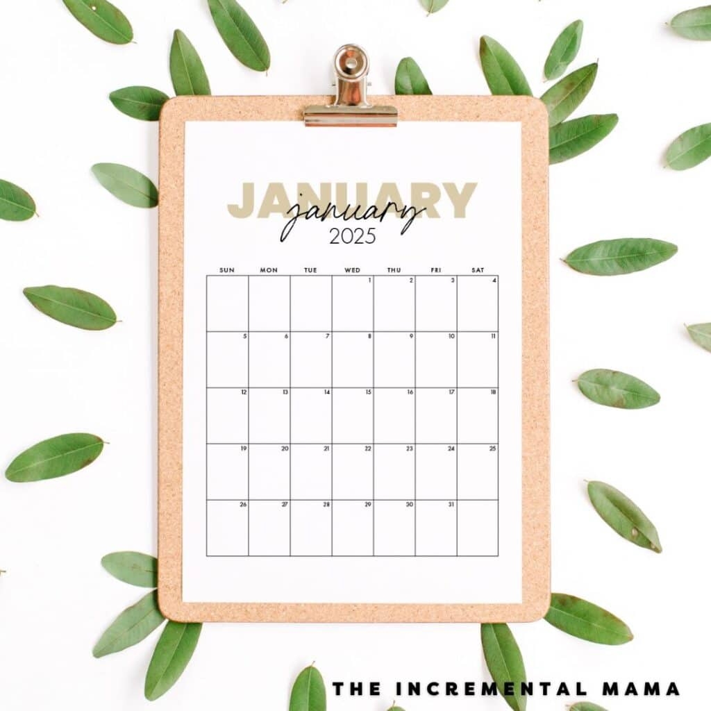 Free Monthly Calendar 2025 Printable By Month