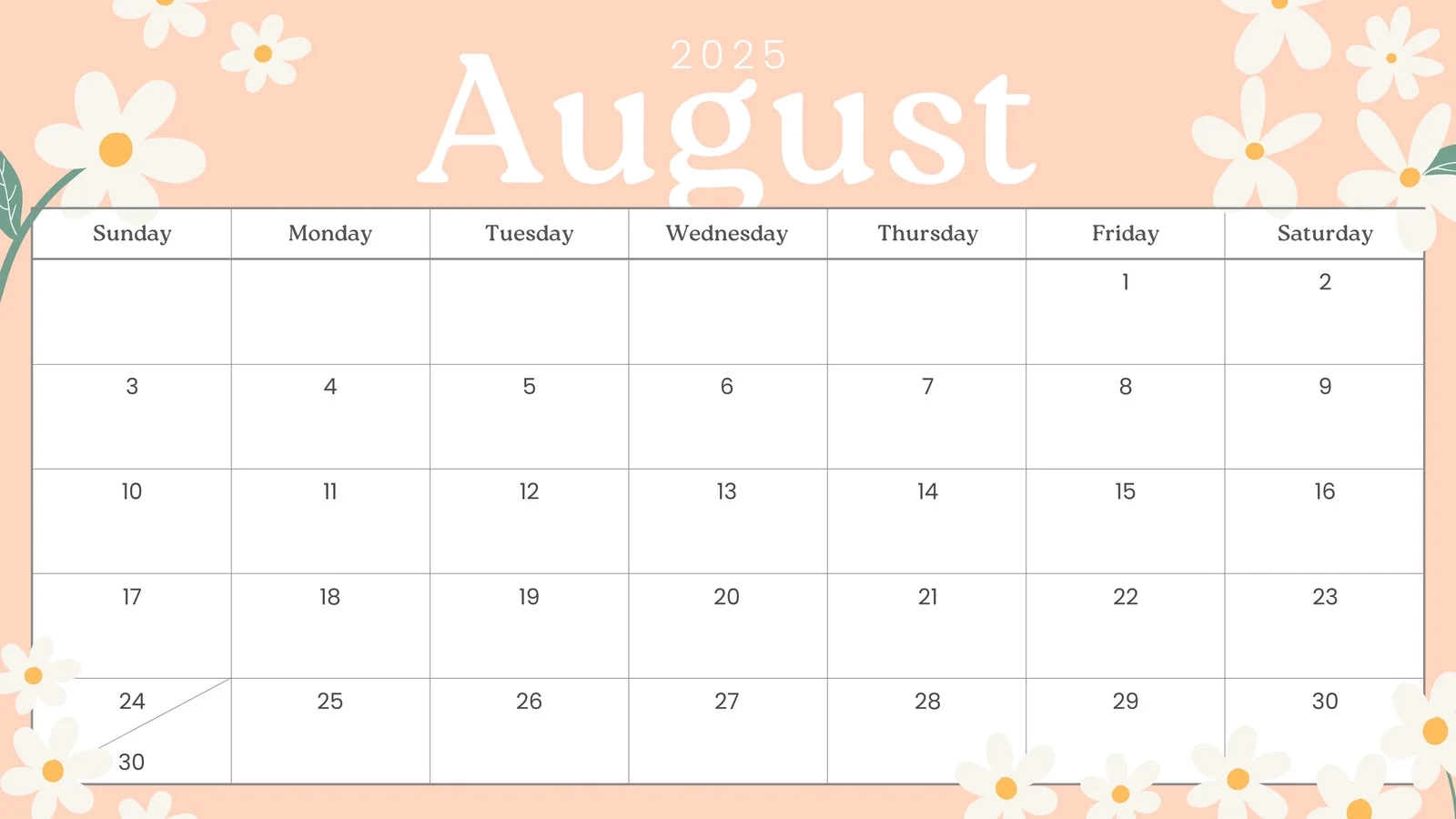 Blank Printable Calendar For 2025 Blank Printable Calendar For 2025