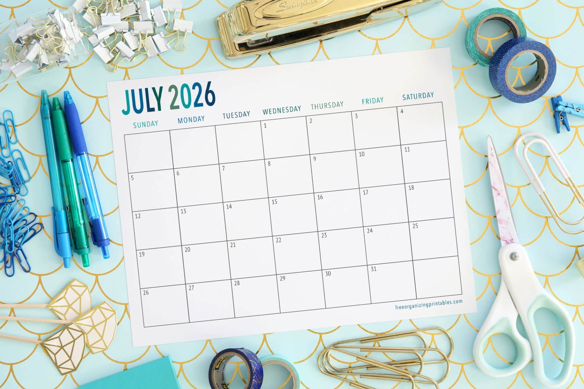 Blank July 2026 Calendar Printable Free Pdf Blank July 2026 Calendar Printable Free Pdf